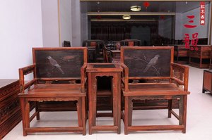 特价红木家具 原木宫廷中式古典 老挝大红酸枝木椅 实木太师椅子