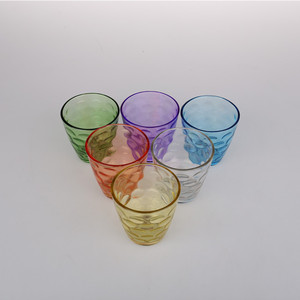 炫彩雨点玻璃杯多颜色男女式水杯美观家居家用广告logo杯礼品杯