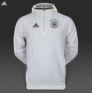 2016欧洲杯德国队白色半拉链戴帽卫衣AC6513★DS 代购