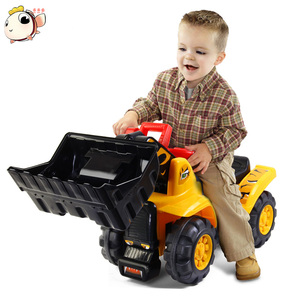 儿童玩具童车可骑可坐挖土机四轮脚踏大号挖掘机宝宝滑行工程车