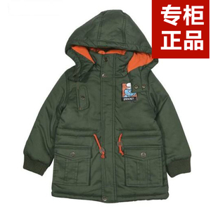 2折韩国TWINKIDS专柜正品 冬款男童军绿色防寒服T2WM9J04断码清仓