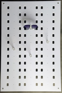 美意达 36付 亚克力白色墙面式 眼镜展示架陈列架展示面板 高档
