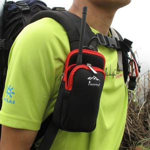 双拉链口袋 AXEMEN户外登山包肩带包手机袋对讲机手机包肩包腰包