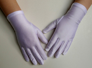 高质量进口氨纶白手套女士防晒手光板运动会司仪珠宝女式手套