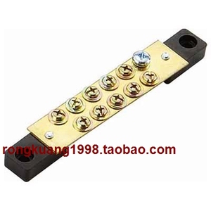 WJ-9010 接地端子板10P 10针接地端子板 接线铜条 电木接地板