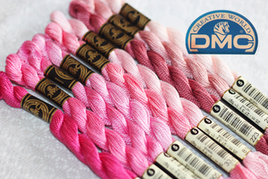 DMC 5号线 粉色系 珠光线 青木和子常用珍珠棉 立体刺绣线蕾丝线
