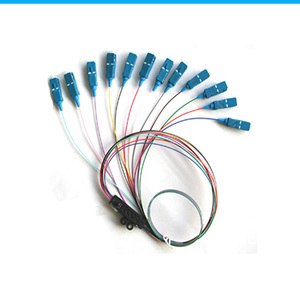 厂家直销SC/UPC 12芯单模带状12色光纤尾纤1.5米 电信级