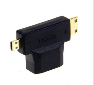 迷你mini HDMI 微型micro 转标准HDMI 转接头 手机平板双向转换头