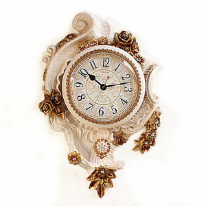 丽盛钟表挂钟客厅静音电子石英钟表创意欧式简约家庭用时钟挂表