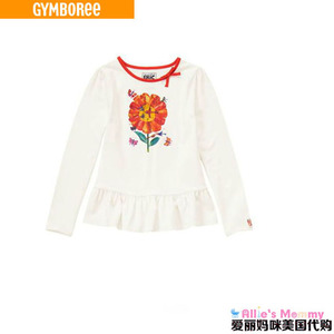 美国正品采购 金宝贝Gymboree女童装EricCarle系列长袖T恤 包邮