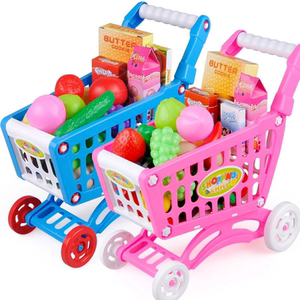 过家家超市儿童购物车玩具仿真宝宝手推车婴儿学步车水果饮料瓶