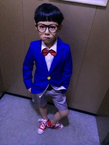 【魂漫轩】名侦探 柯南衣服 基德 柯南cosplay六一儿童节表演服装