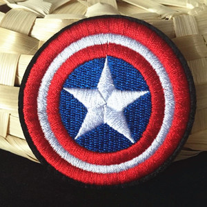 复仇者联盟2动漫美国队长五星盾牌盾徽背胶贴布贴花臂章徽章补丁