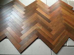 二手实木地板重蚁木人字拼实木地板安信品牌木蜡油工艺环保