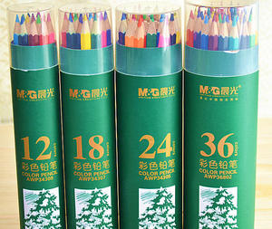 晨光彩色铅笔36色 24色 桶装绘画彩铅彩笔 真彩彩铅笔