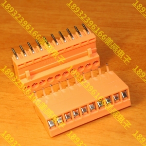 插拔式PCB接线端子KEFA/KF HT396K-3.96-10P弯针HT396R桔黄/绿色