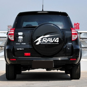 适用于丰田RAV4专用备胎罩贴纸 后备胎装饰车贴 拉花 原厂款备胎