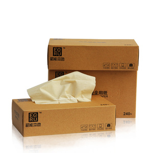 韶能本色环保健康竹浆面巾纸汽车安装专用80抽3层硬盒装抽取式纸