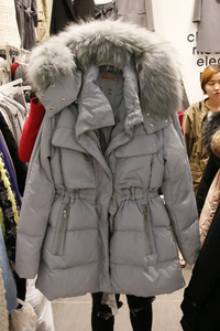 韩国代购韩版女棉衣冬装中长款大毛领加厚冬季外套