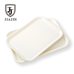 托盘白色长方形茶盘快餐盘家用水杯盘子客房盘密胺蛋糕盘面包水饺