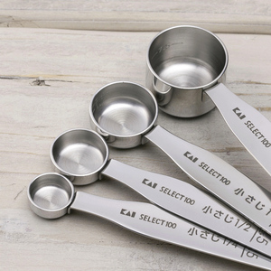 贝印Select100不锈钢计量勺套装 四件套 调味匙 奶粉勺 烘焙工具