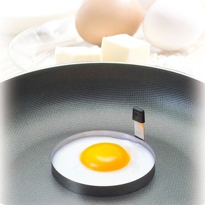 日本进口厨房制作工具圆形煎蛋圈煎蛋模具DIY防烫手柄早餐煎蛋器