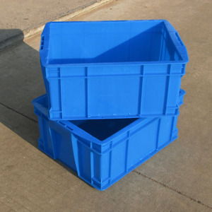 小号蓝色塑料周转箱长方形物流筐工具收纳整理盒货箱392*305*190