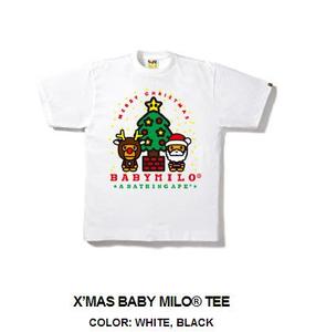 [转卖]东京蛋蛋日本代购 bape圣诞系列 milo圣诞树短袖T恤，男