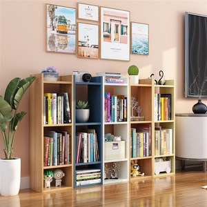 儿童书架落地靠墙书柜小型客厅简易收G纳架家用多层简约卧室置物