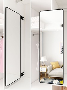 全身全身镜衣柜镜子推拉房间隐A形衣帽柜安装境子家用寝室多功能