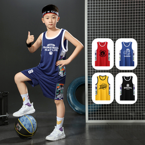 儿童篮球服男童定制4-12岁大中童蓝球运动衣服速干比赛训练服背心