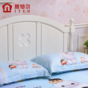 儿童实木床1.35少女单人床公主床欧式现代简约儿童房家具组合套装