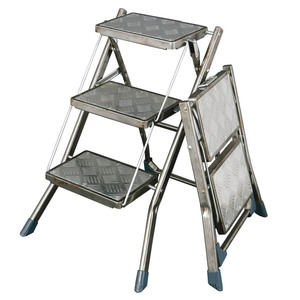 DULTON 金属家用折叠梯子 多功能梯 梯凳 收纳踏板人字梯架子多色