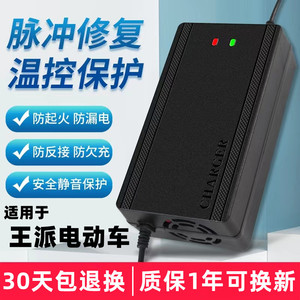 王派电动车电瓶充电器48V12AuH60V20AH72V30AH电车三轮车原装通用