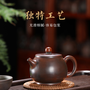 周宇蛟广西钦州坭兴陶茶s壶纯手工茶具紫砂壶建水紫陶泡茶套装陶