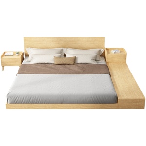 现代简约双人床日式榻榻米床1.8米板式床架组装落地1.W5m儿童矮床
