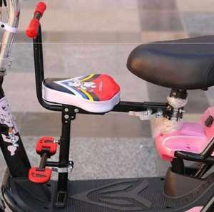 宝宝电车座椅前置小型骑车电频车椅加厚加装加大儿童座女式上学