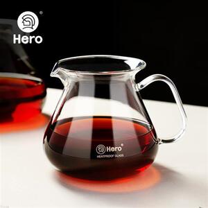 Hero英雄手冲咖啡壶玻璃可加热耐高温I玻璃煮咖啡壶套装家用分享
