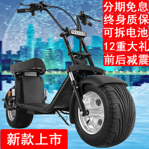 厂家哈雷电d动车成人电动车大宽轮胎滑板跑车电动脚踏车双人踏板