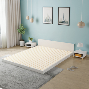 高档板式床现代简约1.5m1.8米实木双人床出租房1.2米单人床榻榻米