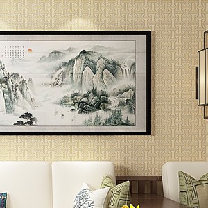 新中式简约古典客厅卧室墙纸现代素色餐厅饭店铺店面装修工程壁纸