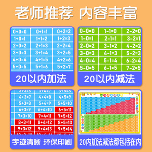 速发儿童10 20以内的加法加减法口诀表挂图小学生一年级二十数学