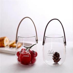 北欧玻璃花瓶插花干m花瓶水培收纳小瓶字母玻璃花瓶玻璃罐水果花