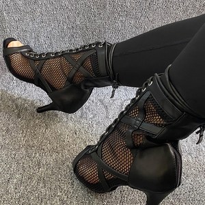 网红Newest 2021 Summer Style Salsa Bachata Dance Shoes Black