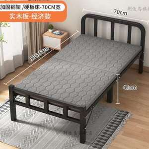 热销中用品铁艺床15钢丝床折叠床双人1米5折叠床硬板床折叠床家新