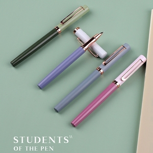 学生钢笔超细金属笔通用3.4墨囊小翘头美工弯W尖上墨水刻字