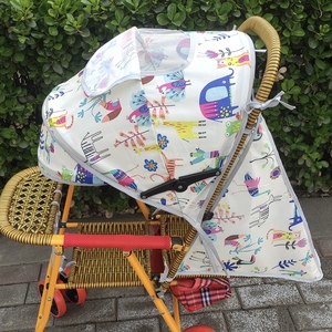 婴儿推车遮阳棚通用加大防水宝宝竹藤椅推车遮阳蓬手推伞车防晒罩