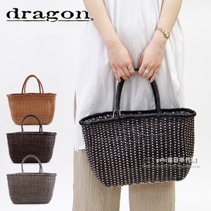 日本代购直送dragon diffusion 方形牛皮编织篮子手提包