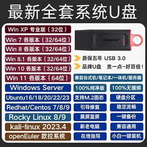 全套系统U盘重装纯净版win7/10/11/xp  pe一键装机企业版服务器