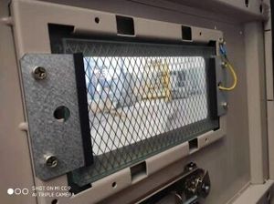 中置柜配电箱菱形夹丝夹胶玻璃屏蔽网防爆钢化玻璃带接地线定制